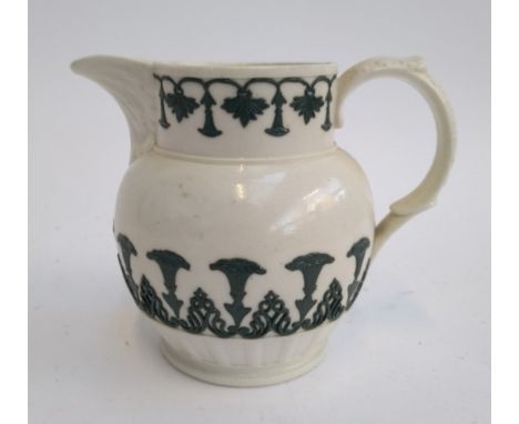 19th century Spode jug, with aesthetic floral design in relief 