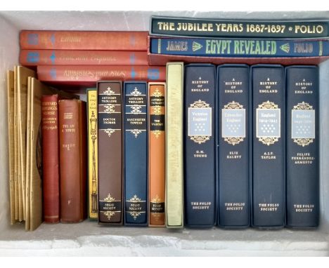 A collection of hardback books, mainly Folio Society editions, to include 'A History of England', 'The Diary of a Nobody', 'T