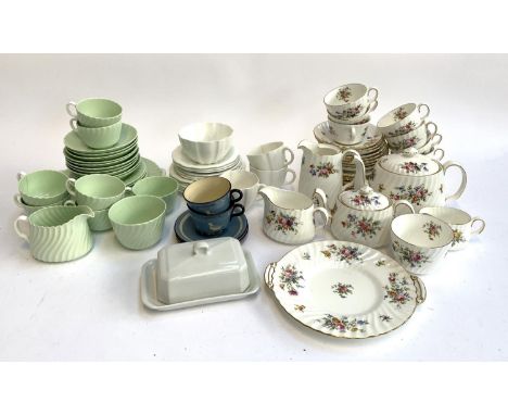 A Minton 'Marlow' tea service; together with one other Minton part tea service; a Crown Derby part tea service; etc 