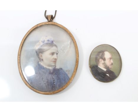 English School (late 19th century), portrait miniature on ivory - Prince Albert, The Queen's Consort, oval, 4.5cm x 3.5cm, to