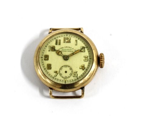 FAVRE-LEUBA &amp; CO, early 20th century rolled gold watch case, circular dial signed and with Arabic numerals and a subsidia