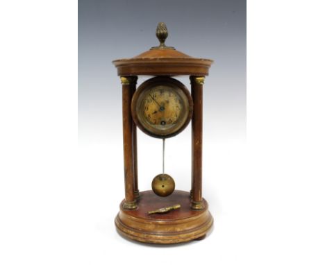 Portico style mantle clock, 33 x 16cm. 