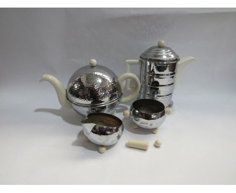 A "Challenger" Art Deco insulated tea/coffee service, a/f
