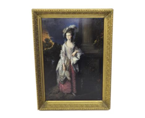 After Thomas Gainsborough (20th/21st century) - Portrait of the Duchess of Devonshire, indistinctly signed, possibly **Kuron,