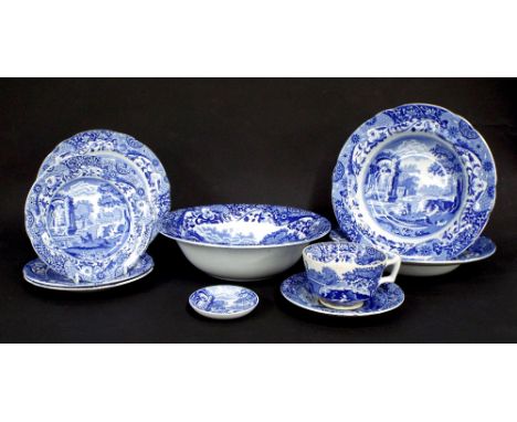 Small collection of Copeland Spode Italian ware to include a fruit bowl, cup and saucer and various others (10)