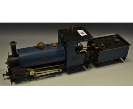 A Steamcraft of England 0-4-0 live steam engine no.59 "Sondes", blue livery with tender