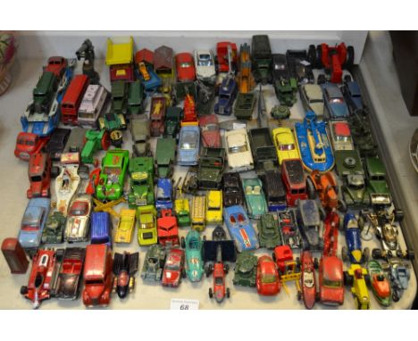 Toys - various Dinky including Jaguar XK120 no.157, a Petrol Tanker no. 25D3, a Ferrari Racing Car no. 209 (234), a Royal Mai