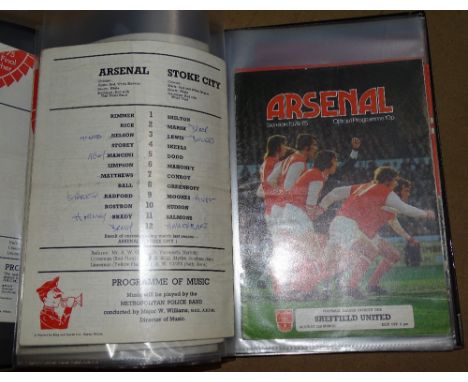 Albums of Arsenal football programmes