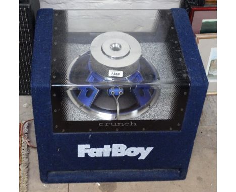 A Fatboy speaker, cased