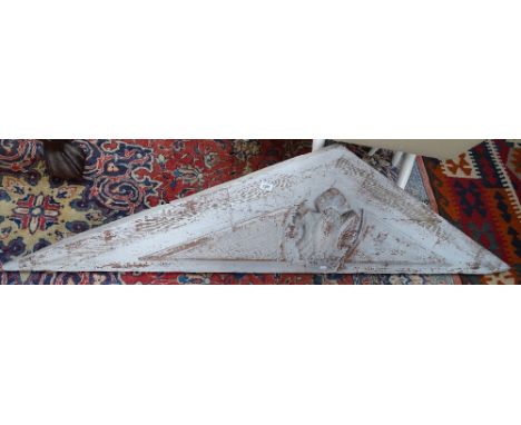 An Antique painted architectural mount, L190cm