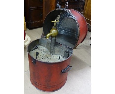 A machine oil dispenser / tool cleaner, height 23.5"