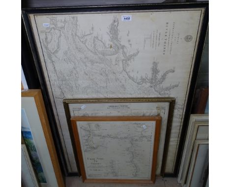 A framed survey of the entrances or channels into the River Thames, by McKenzie, Spence and Thomas, an Ordnance Survey map of