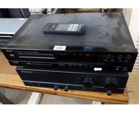 A Denon DCD-825 compact disc player, and a Marantz FM-34 amplifier, GWO