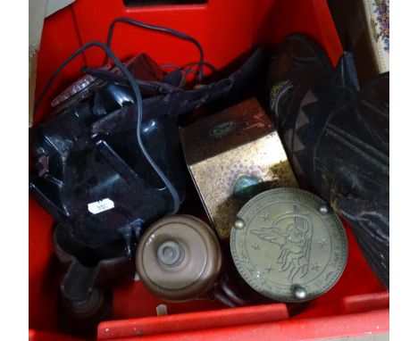 A telephone, a mask, an egg timer etc