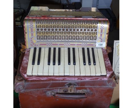 A Rosetti piano accordion, with case