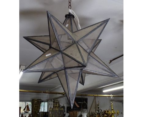 A star-shaped hanging lantern