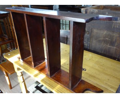 A mahogany 4-tier hanging shelf, L75cm