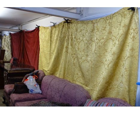 3 pairs of various curtains 