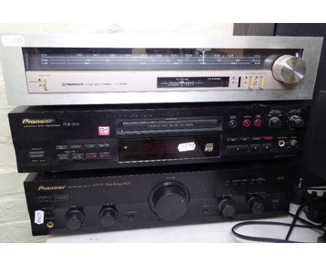A Pioneer TX-408L tuner, a Pioneer PDR-509 compact disc recorder, and a Pioneer A-109 direct energy MOS (3), GWO
