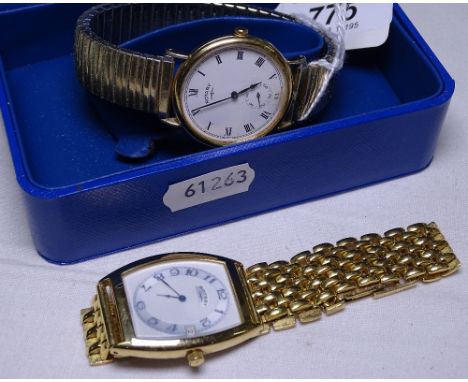 2 gent's gold plated Rotary wristwatches