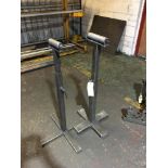 Pair of standalone infeed/outfeed roller supports