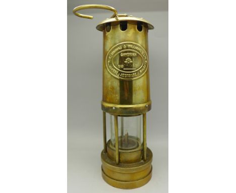 A miner's lamp, E. Thomas & Williams Ltd., Aberdare, No. 259621