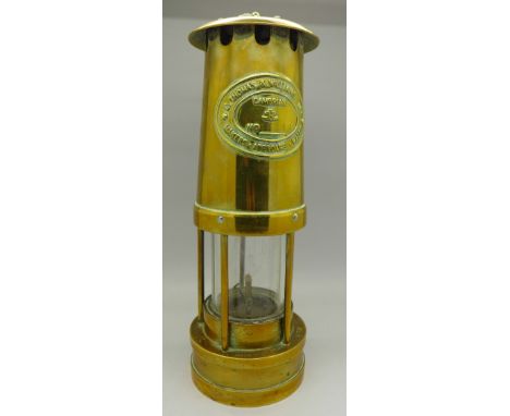 A miner's lamp, E. Thomas & Williams Ltd., Aberdare, No. 16418