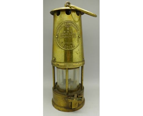 An Eccles miner's safety lamp, type 6