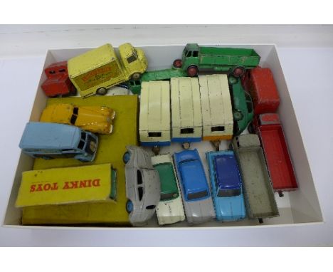 Dinky and Corgi die-cast vehicles including Dinky Toys 383, six 4-Wheel Hand Truck, 105c, boxed