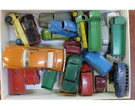 Dinky die-cast vehicles and a Corgi Kojak Buick car