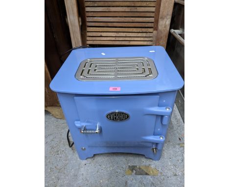 The Everhot Electric Stove, enamel in sky blue with instruction leaflet Location: 