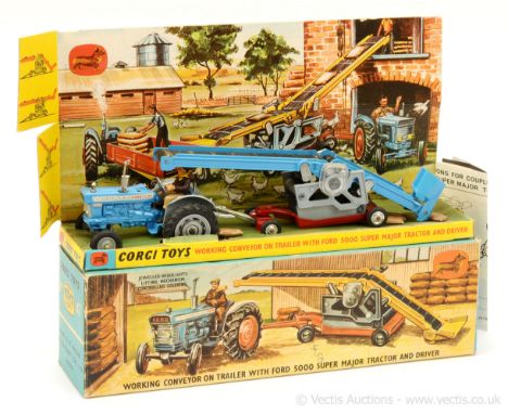 Corgi GS47 Gift Set to include Ford 5000 Super Major Tractor - blue, grey including plastic hubs, chrome chimney stack and ve
