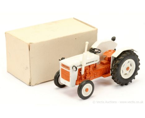 Milton (India) Escort 335 Tractor - larger scale finished in white, dark orange, black steering wheel - Good Plus still a lov