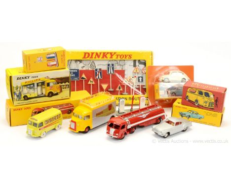 Dinky (Atlas Editions) a group to include 549 Borgward Isabella; 587 Citroen Type H "Philips" Van; 32c Panhard "Esso" Tanker 