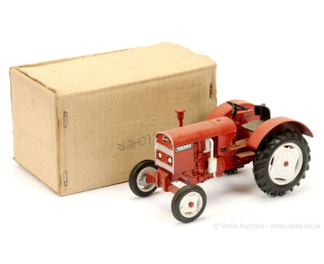 Maxwell / Milton (India) Eicher Tractor - larger scale finished in red, white including side exhaust and wheels, black seat a