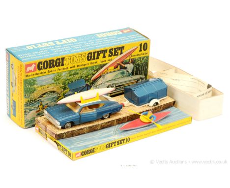 Corgi GS10 Gift Set to include Marlin Rambler Sports Fastback - finished in blue, white, chrome front and rear bumpers, cast 