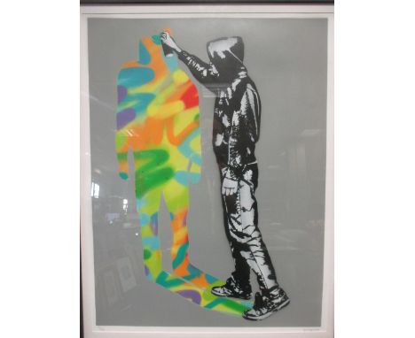 Icy and Sot (Iran, b1985 &amp; b1991) Shadow, coloured lithograph, signed and numbered 7/25  