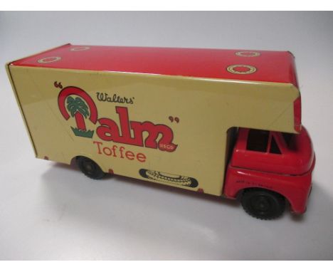 Tinplate (and plastic) Walters Palm Toffee tin Lorry, originally sold containing toffee, made for Walters' by Wells Brimtoy  