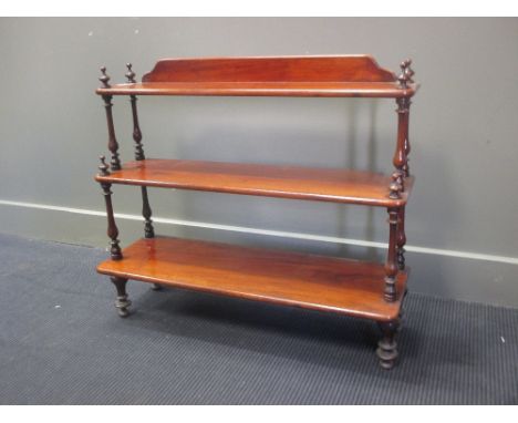 A Victorian mahogany wall shelf  