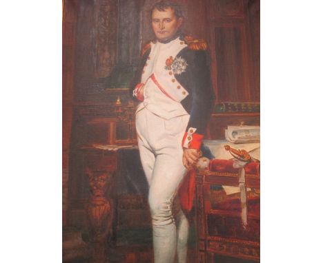 Aurelia d'Abincourt (Brazilian, 20th Century), after Jacques-Louis David - Portrait of the Emperor Napoleon, standing, in uni