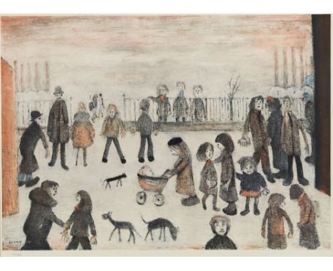Laurence Stephen Lowry, RBA, RA, (British, 1887–1976), The Park, numbered 147/850 in pencil lower left, off-set lithograph, 4