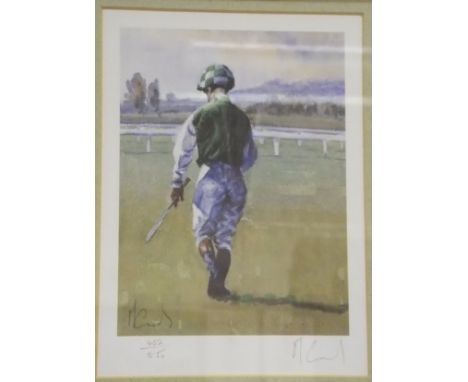 AFTER O M DENT "The National Hunt Festival Cheltenham 1998 The Gold Cup ", limited edition colour print No'd. 413/750, signed