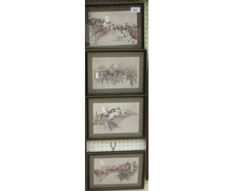 AFTER CECIL ALDIN "Steeple-chase scenes", a set of four colour prints