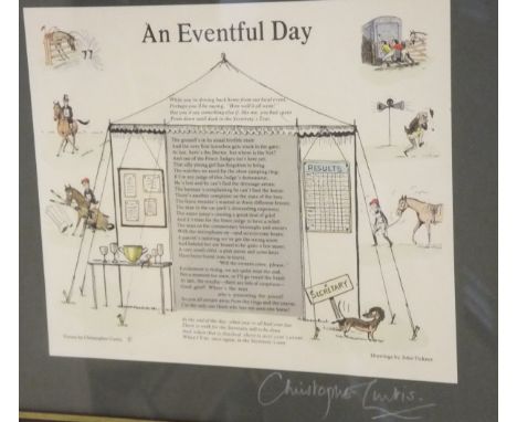 AFTER CHRISTOPHER CURTIS "An eventful day", colour print, signed in chalk bottom right, together with various other pictures 