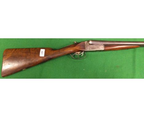 A BSA 12 bore shotgun, double barrel, side by side, box lock, ejector, (barrels sleeved, by K D Radcliffe of Colchester), 27¾