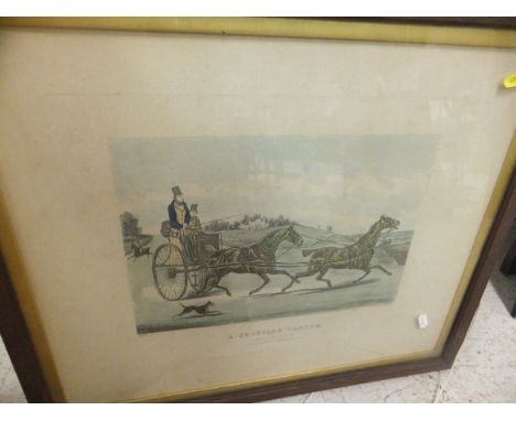 AFTER F A STEWART "Hunt riding through fields", colour print, signed in pencil bottom right, artist's studio blind stamp mark