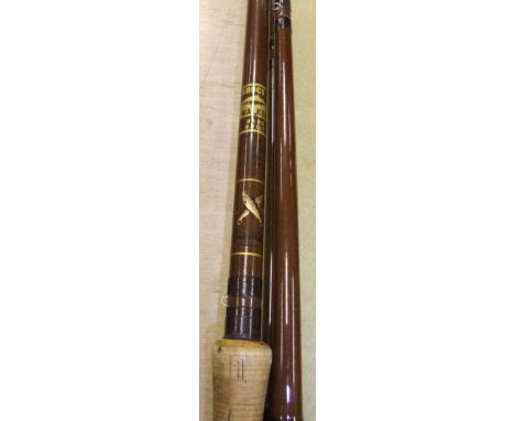 A Bruce & Walker "Cordon Bleu" three-piece salmon fly rod, with maker's cloth bag