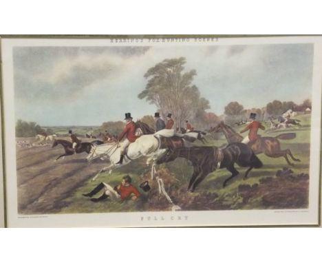 AFTER J F HERRING "Full Cry" and "The Meet", a pair of colour engravings, together with AFTER SNAFFLES "Carpet Beaters v Bobb