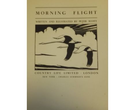 PETER SCOTT "Morning Flight - A Book of Wildfowl", illustrated with reproductions from the author's paintings and a self-port