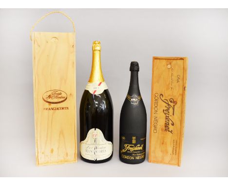 Two large bottles of Champagne / Sparkling Wine: A Mathusalem (Imperial, 6 litres) sized bottle of La Montina FRANCIACORTA Br